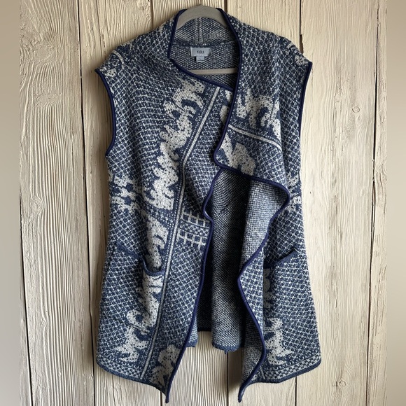 Yaira Boho Waterfall Open Sweater Cardigan Vest - Picture 3 of 4